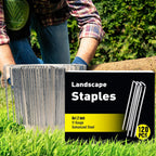 HongWay 120 Pack 6 Inch Landscape Staples 11 Gauge Garden Staples, Galvanized Ground Stakes SOD Pins, Lawn Yard Stakes for Gardening Plant Support Tent Fence Landscaping Fabric Outdoor Decorations