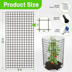 8 Pack Plant Protectors from Animals, 24"x 12" Wire Plant Protector, Wire Cages for Plants with Stakes and Cable Ties, Metal Plant Cages for Plants, Vegetables, Flowers