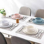 GBHOME Dinnerware Set for 4, 12 Piece Speckled Plates and Bowls Set with Glazed Bottom, Chip & Scratch Resistant Stoneware Plates Sets, Dishwasher & Microwave Safe Dishes (Mutil-Color, Service for 4)