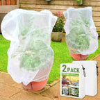 Fruit Tree Netting, Blueberry Bush Netting Cover for Garden Protection, 2Pcs 4x4.9 FT Garden Plant Netting Pest Barrier for Raised Beds, Bug Mesh Net from Cicadas, Bird for Strawberry, Tomato