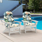 Outdoor Adirondack Chair Cushions Set of 2 with High Back Waterproof Rocking Chair Cushion Thick Patio Chair Seat Cushion for Indoor Outdoor Furniture,BlueYe 47 * 19.68 * 3.9"