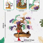 Natural Chakra Gemstone Crystal Bonsai Tree of Life Large Feng Shui Money Tree for Luck and Wealth Desk Decoration(1,251 Gem Count)