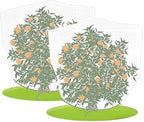 Agfabric Bird Netting 72" Hx72 W Garden Netting Insect Pest Barrier,Plant Cover Fruit Tree Netting Mesh Protection Bag with Drawstring,White,2 Pack