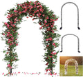 Thickened Rustproof Garden Arch, Wedding Arch- 4.6 * 7.8 or 6.4 * 7.5Ft, Easy to Assemble, Long Lasting and Durable, Metal Arch for Garden Arbor Trellis & Climbing Plant