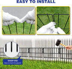 25 Panels Animal Barrier Fence, 27 Ft(L) X 13 in(H) No Dig Garden Edging Border for Yard, Anti Digging Defense Barrier, Rustproof Metal Outdoor Decorative Garden Fences for Dogs, Rabbits
