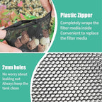 AQUANEAT 10pcs Aquarium Filter Media Bags, Fish Tank Coarse Mesh Bags with Plastic Zipper for Activated Carbon (3" x 4")