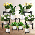 ESRICH 10 Pack Plant Stand, Metal Plant Stands for Outdoor Indoor Plants, Heavy Duty Plant Stands for Multiple Plant, Anti-Rust Iron Plant Pot Shelffor Planter, Potted Plant Holder for Garden Home