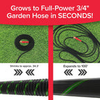 Pocket Hose Ballistic Double UV Edition 100 FT Expandable Garden Hose w/Pocket Pivot Swivel Connector, Anti-Burst Sleeve Reinforced w/Bulletproof Fiber, Lightweight, No-Kink, Compact, AS SEEN ON TV