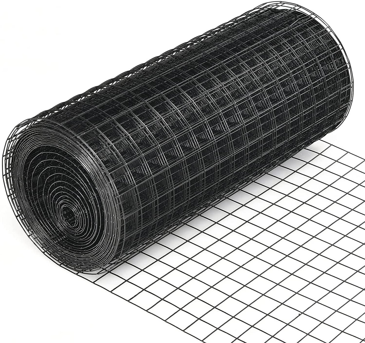 Fencer Wire 16 Gauge Hardware Cloth, Black Vinyl Coated Welded Wire Mesh, Chicken Coop Wire Fence, 1.5 inch x 1.5 inch Grid (7 ft. x 100 ft.)