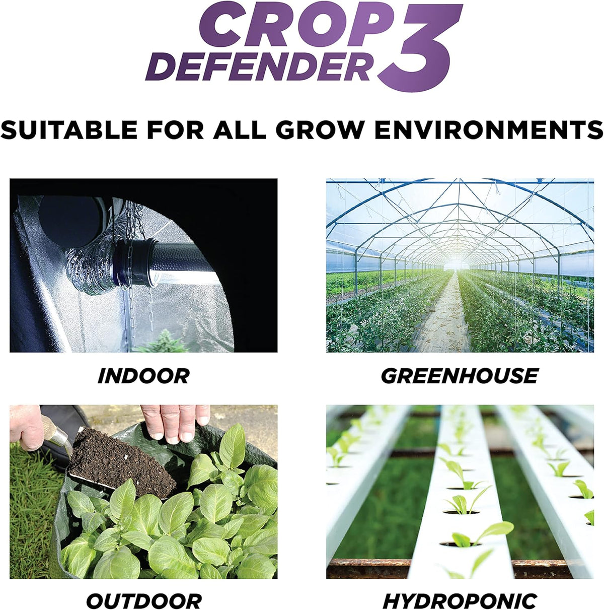 Grower's Ally Crop Defender 3 Concentrate 1 qt | Natural, Safe & Organic Insecticide & Fungicide Control for Plants - Powdery Mildew, Spider Mites & Russet Mite Killer – Makes 100 Gallons