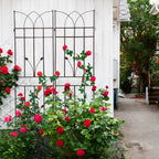 2 Pack Metal Garden Trellis 71" Fence Rustproof Garden Trellis for Climbing Plants Support Roses Flower Outdoor Lawn, Brown 6FT