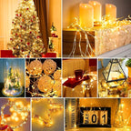 pozzolanas 8 Pack Warm White Battery Operated String Lights - 7ft Waterproof Fairy Lights with 20 LEDs for Home, Mason Jar, Party, Wedding, Halloween, Christmas Decorations
