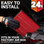 K&N Engine Air Filter: Extended Life 24,000 Mile Replacement Air Filter: Compatible with 2010-2019 Jeep/Dodge SUV V6/V8 (Grand Cherokee, Durango), KNX-2457