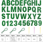 TaoBary 112 Pcs DIY Letter Kit Glitter Customizable Banner Letters Include 107 Letters and Numbers 3 Rope and 2 Needles for Birthday Halloween Christmas Wedding Valentine Party Decor(Green)
