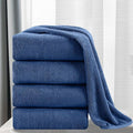 MINCHI 4 Piece Oversize Bath Towels Set, Oversized Ultra Soft Absorbent Bathroom Towel for Home and Hotel Shower Towel,35” x 70” Large Bath Sheet 600 GSM, Navy Blue