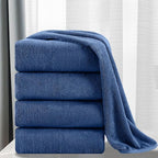MINCHI 4 Piece Oversize Bath Towels Set, Oversized Ultra Soft Absorbent Bathroom Towel for Home and Hotel Shower Towel,35” x 70” Large Bath Sheet 600 GSM, Navy Blue