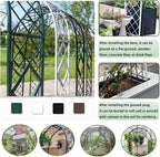 Heavy Duty Garden Arch Trellis, Wide Outdoor Metal Arbor Trellis Arch for Climbing Plants, Sturdy Garden Arbors for Wedding, Ceremony, Party, Lawn Décor Green 118.1''*15.7''*90.6''