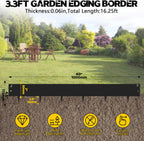 5Pack Galvanized Steel Landsacpe Edging,40“/L x 6.5"/H No Dig Edging for Landscaping,Garden Edging Lawn Border for Yard Pathway Divider(33FT Total Length)