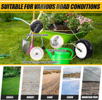 MZREXN 4.80/4.00-8" Flat Free Tire and Wheel, 15" Solid Wheelbarrow Tires, 3.00-4.00/4.80-8" with 5/8" & 3/4" Bearings, 3" Centered Hub for Hand Truck Garden Trailers Utility Cart Yard Wagon White