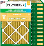 Filterbuy 14x20x2 Air Filter MERV 11 Superior Pet & Allergy Defense (12-Pack), Electrostatic Pleated HVAC AC Furnace Filters Replacement, Made in USA (Actual Size: 13.50 x 19.50 x 1.75)
