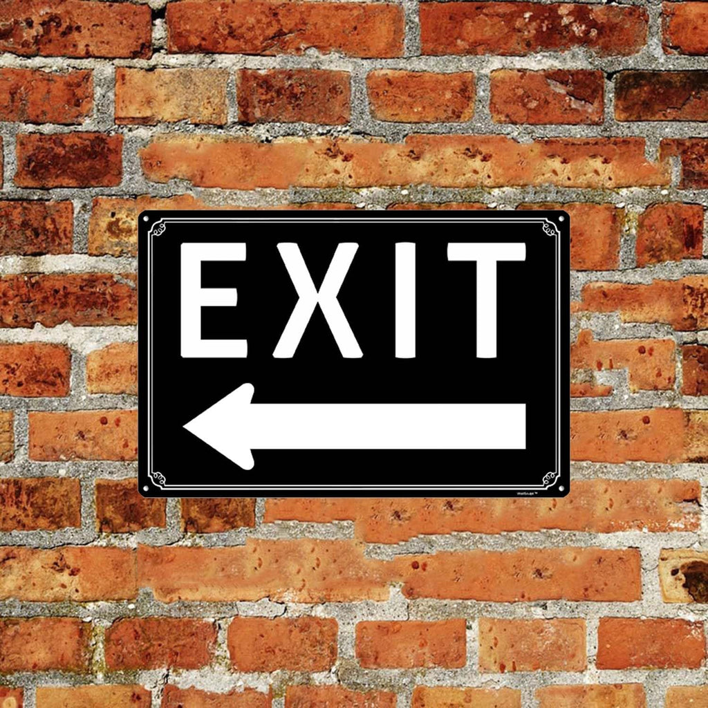 12x16"Exit Sign with Right Arrow - High-Intensity Aluminum Parking Lot Sign, Weatherproof & Fade-Resistant, Ideal for Outdoor & Indoor Use - Curbside Sign(horizontal version)
