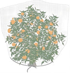 Agfabric Bird Netting 34" Hx28 W Garden Netting Insect Pest Barrier,Plant Cover Fruit Tree Netting Mesh Protection Bag with Drawstring,White