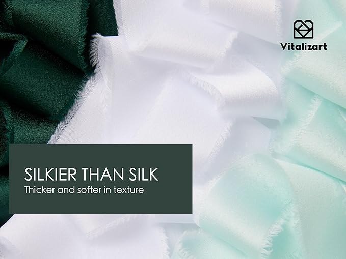 Vitalizart Silk Like Satin Ribbon 1 inch x 18 Yard Mixed Color Handmade Frayed Ribbons for Gift Wrapping Baby Shower Wedding Bridal Bouquets Holiday Decor 9 Rolls 2 Yd