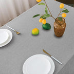 NLMUVW Light Grey Linen Table Cloth for Rectangle 6ft, Textured Tablecloth Decorative Water Resistant Table Cover for Kitchen Dining and Party, 54 x 78 Inch