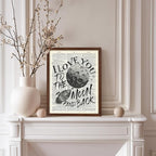 Poster Master Dictionary Art Poster - I Love You To The Moon and Back Print - Motivational Art - Gift for Him, Her & Lovers - Romantic Decor for Dorm, Bedroom or Living Room, 8x10 Brown Framed