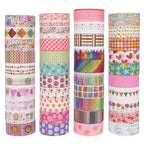 Washi Tape Set - 40 Rolls of 1.5cm Wide Decorative and Craft Tape for Scrapbooking and Bullet Journal Supplies