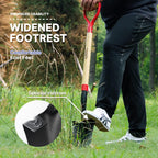 VNIMTI Spade Shovel,Transplanting Spade，Drain Spade,Spade Shovels for Digging,Sharp Shooter Shovel or Spade,45Inch,Stell D-Grip,Wooden Handle
