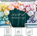 MEETSKY 10ft x 10ft Hunter Green Backdrop Curtains for Parties Wedding Curtain Rod Pocket Dark Green Photo Backdrop Sliding Drapes Backdrop Curtains for Photography, 5ft x 10ft, 2 Panels