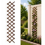 Expandable Garden Trellis, 13" x 68" Trellis for Climbing Plants Outdoor, Wooden Lattice Fence Wall Panel Lattice Panels for Outside, for Climbing Plants Vine Ivy Rose Cucumbers Clematis (1PCS)
