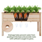 Yaheetech Raised Garden Bed 2Pcs Elevated Wood Planter Box Outdoor, Wood