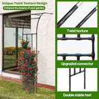 Twira Half Side Garden Arch Trellis, 7.9FT Metal Arbor Trellis for Climbing Plants Outdoor, Black Half Arch Wedding, Garden Archway Arbors and Trellises Decoration for Lawn, Patio, Backyard