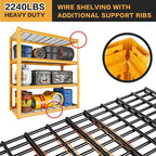 REIBII 40" W Garage Shelving 2240 LBS Storage Shelves Adjustable Heavy Duty Shelving 4 Tier Metal Shelves for Storage 59.5"H Metal Shelf for Pantry Basement Warehouse 40"W × 19.5"D × 59.5"H, 2 Pack