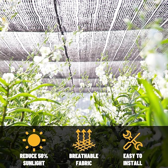 Royal Shade 50% Black Shade Cloth Custom Size 3FT x 70FT Mesh Tarp with Grommets for Garden Patio, Plant Shading, Greenhouse, Pergola, Chicken Coop, Dog Kennel, Lawn. (We Make Custom Size)