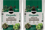Miracle-Gro Organic Indoor Potting Mix, Protects Against Over and Under Watering, for Indoor Container Plants, Houseplants and Starter Plants, OMRI Listed, 8 qt., 2-Pack