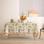 patdrea Designer Vintage French Long Rectangle Table Cloth,Italian Floral Wrinkle Free Farmhouse Tablecloth,Decor Table Cover for Kitchen Dining,Christmas,Tea Party,Thanksgiving,63"x87"-Lysaniya