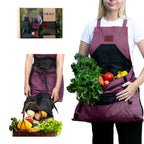 Gardening Apron with Harvest Pouch - 7 Pocket Garden Gift for Women & Men