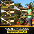 Bionic Steel PRO 75ft Garden Hose with Nozzle, 304 Stainless Steel Metal 75ft Water Hose Flexible Hose, Kink Free, Lightweight & Heavy Duty, Crush Resistant Fitting, Easy Coil, 500 PSI 2025 Model