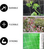 COMMON CULTURE Grow Strong Soft Mesh Nylon Trellis Netting Bulk Rolls - 5 x 225 ft Heavy-Duty Garden Netting for Plants - (Pack of 2 Rolls) + Common Culture Trimming Scissors