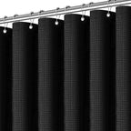 84 inch Long Waffle Textured Fabric Shower Curtains, 256GSM Heavy Duty Weighted Shower Curtains, Hotel Quality Luxury Polyester Bathroom Curtain with 12 Hooks, 72Wx84H