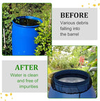 Rain Barrel Accessories Mesh Cover with Drawstring Collection Buckets Cover Tank Harvesting Tool Protector Preventing Fallen Leaves Debris Small Objects in Outdoor Garden(37.4 Inch) (4)