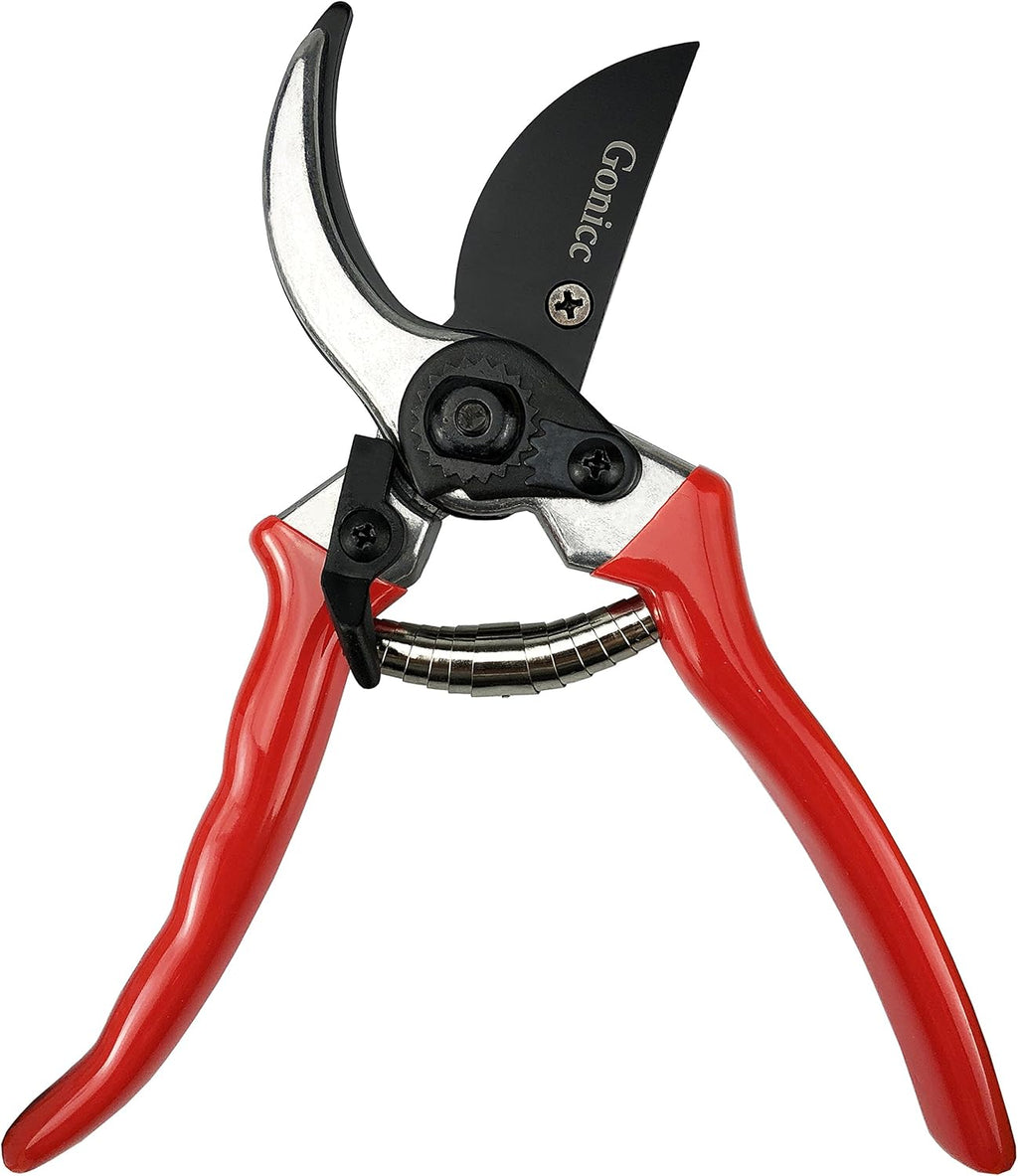 gonicc 8" Professional Sharp Bypass Pruning Shears (GPPS-1002), Tree Trimmers Secateurs,Hand Pruner, Garden Shears,Clippers For The Garden, Bonsai Scissors, Loppers