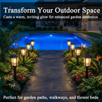DOESLAG 12 Pack Solar Lights Outdoor, Modern Solar Pathway Lights Outdoor, Waterproof Auto On/Off Garden Lights for Yard, Landscape Path, Walkway, Driveway Decor (3000K Warm White)