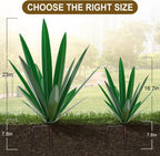 Homight Large Agave Sculpture Rustic Metal Agave Plant Outdoor Interior Decoration Outdoor Lawn Decoration Yard Wooden Posts Matching Garden Suitable for Patio