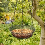 Bird Feeder, Hanging Bird Feeders for Outdoors Metal Mesh Birdfeeder Tray