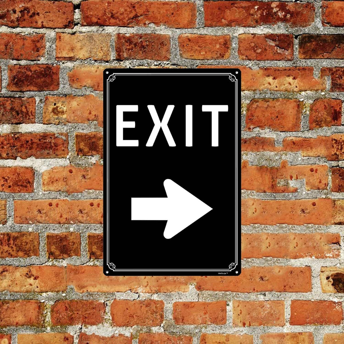 8x12" Exit Sign With Left Arrow - High-Intensity Aluminum Parking Lot Sign, Weatherproof & Fade-Resistant, Ideal for Outdoor & Indoor Use - Curbside Sign