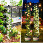 Tower Obelisk Garden Trellis for Climbing Plant，73.6inch Rustproof Metal Potted Plant Climbing Support for Indoor Outdoor Flowers Vegetable Fruits Vines Support (2Pcs)